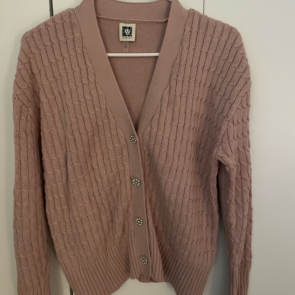 Anne Klein Pink Cardigan Sweater